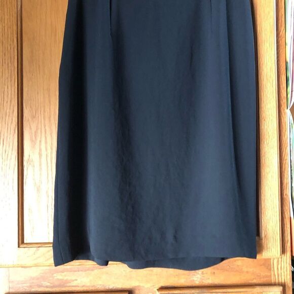 THEORY Gathered Side Crepe Silk Lined BRUNTON Skirt Size 10 Classic Business - Picture 8 of 12